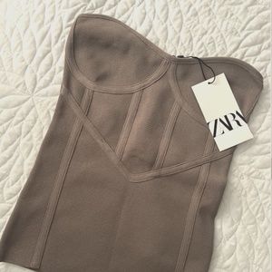 Zara Corset Strapless Tank
